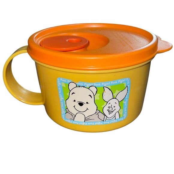 Tupperware Disney Microwave Soup Mug Winnie the Pooh Piglet 16oz 3155A Lot of 2 - Picture 8 of 14